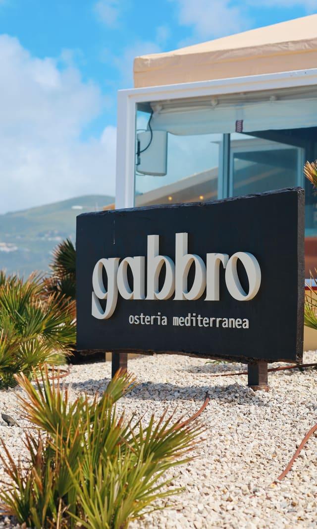 The gabbro osteria mediterranea sign
